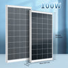 100W Solar Panel 18V Monocrystalline Module PV Power RV Trailer Van Camping