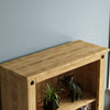 Corona Medium Bookcase 4 Shelf Mexican Solid Waxed Pine Storage Furniture Unit