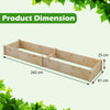 Garden 242 x 61 x 25 cm Planter Raised Bed for Flowers-Natural