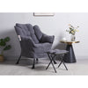 Fabric Lazy Chair with Footstool Relax Lounge Chair Accent Armchair Sofa Chair