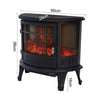 Electric Stove 3-Side Panoramic Fireplace LED Flame Effect Burner Log Stove Heat