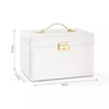 Mondeer 4 Tier Jewellery Box with Lock Mirror & 3 Drawers for Earring Necklace