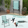 Set of 4 Patio Folding Chairs Portable Sling Back Chairs Outdoor Dining Chairs
