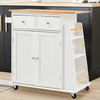 Kitchen Storage Trolley Cart Rolling Island Shelves Cabinet Breakfast Bar Table
