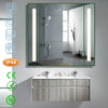 Rectangle LED Bathroom Wall Cabinet Mirror Light Sensor Shaver Socket Demister