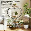 Strong Metal Plant Rack Floor Heart Shape Garden Flower Stand with 5 Pot Holders