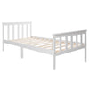 White Solid Wooden Bed Frame 3ft 4ft6 Wood Single Double Size Bed