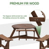 Indoor Outdoor Wooden Picnic Table Bench Garden Patio Pub Chair 6 Seats