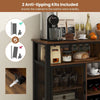 Wine Bar Cabinet 140cm Industrial kitchen Buffet Sideboard with storage