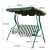 Garden Patio Metal Swing Chair 3 Seater Hammock Bench Swinging Cushioned Seat