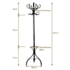 12 Hooks Wooden Coat Stand Coat/Hat/Jacket/Umbrella Free Standing Rack Hanger