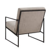 Dusk Rae Taupe Velvet & Black Iron Accent Chair RRP £119