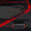Computer Gaming Desk PC Table Metal Frame w/ LED Light Cup Holder Headphone Hook