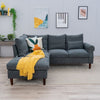 L-Shaped Corner Sofa, Sectional Couch with Built-in USB Port Chaise
