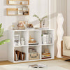 6-Cube Bookshelf Modern Cubby Bookcase with Back Guardrail & Anti-tipping Kits