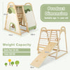 Multi-functional Kid¡¯s Climbing Toy with Climbing Rock & Removable Tent-Natural