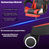 GAMING CHAIR WITH RGB LED LIGHTS ERGONOMIC COMPUTER CHAIR WITH HEADREST FOOTREST