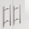 High Gloss 3 Door Triple Mirrored Wardrobe White&Oak with Hanging Rail & Shelves