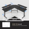Gaming Desk Corner Desk L Shaped Computer Desk with Two Monitor Stand