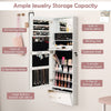 Costway 120cm LED Jewelry Mirror Cabinet Wall Mounted Jewelry Armoire Organizer
