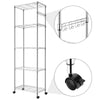 5 Tier Metal STORAGE Rack/Shelving Wire Silver Shelf Kitchen Office Garage 180cm