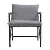 Linen Armchair Metal Legs Accent Tub Chair Occasional Chair Wingback Lounge Sofa