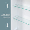 LED Bathroom Mirror Cabinet Wall Mounted 2 Doors Storage Cupboard Shower Laundry