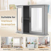 Bathroom Wall Cabinet 2-Tier Medicine Cabinet Storage Organizer with Mirror