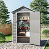 4x3 FT Plastic Outdoor Garden Storage Shed Bike Tools Bin Shed Lockable House