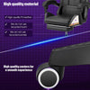 Black Reclining Gaming Chair with Footrest & Bluetooth Speakers & RGB LED Jkurap
