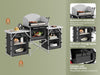 Picnic Table with Storage Camping Folding Portable Kitchen Unit Outdoor