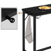 Breakfast Bar Table with 2 Glass holders 2 hooks Kitchen Long Dining High Table