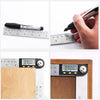 New 360 Degree Digital LCD Angle Finder Stainless Steel Ruler Measure Gauge UK