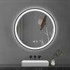 Dimmable 3 Colours LED Light Up Round Bathroom Mirror Makeup Vanity Mirror IP44