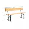 Folding Wooden Beer Table and Bench Set Garden Outdoor Bistro Bench Desk Chairs