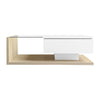 Coffee Table with LED, High-Gloss Tea Table With Drawer Living Room Furniture