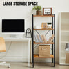 Bookcase 4 Tier Bookshelf Tall Storage Shelving Display Rack Furniture Office UK