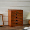 5 Drawers Wooden Storage Box Jewelry Sewing Organiser Case Chest Cabinet Home