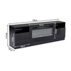 Home TV Stand 178cm Unit Cabinet w/ Electric Fireplace & 12 Colour LED Light