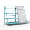 Bookshelf Bookcase with 9 Storage Compartme for Children's Reading Room Green