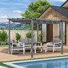 Garden Gazebo Aluminium Outdoor Shade Pergola Backyard Porch Retractable Canopy