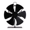 6 Blade Heat Powered Stove Top Fan For Wood Burner Log Burning Fire Eco Friendly
