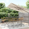 11 Piece Garden Bar Set Grey Poly Rattan& Solid Wood Acacia S1B6