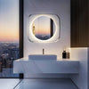 LED Bathroom Mirror Dimmable Defog Makeup Mirror with Backlit Clear Glass Frame
