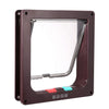 Lockable Pet Door 4Way Locking Small Medium Large Dog Cat Flap White/Brown Frame