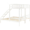 3FT Triple Sleeper Table Ladder Solid Pine Wooden Bunk Bed Children Single White