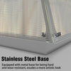 Modern Table Lamp Triangular Base With Frosted Glass Shade Nightstand Side Lamp