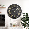 GARDEN ROMAN WALL CLOCK LARGE INDOOR OUTDOOR BIG ROMAN NUMERALS RESIN WATERPROOF