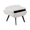 Comfy Teddy Velvet Folding Backrest Lounge Armchair &Footstool Set w/Metal Legs