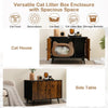 Wooden Cat Litter Box Enclosure Kitten Litter Box Enclosure Cat House End Table
